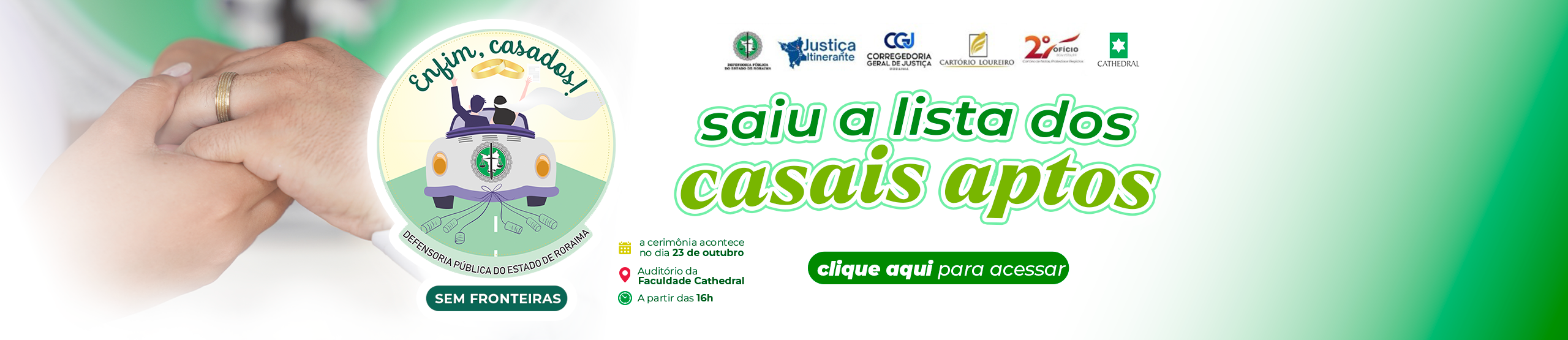 Casais aptos casamento sem fronteiras
