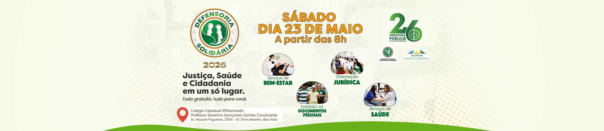 Defensoria Solidária: Mapa do evento