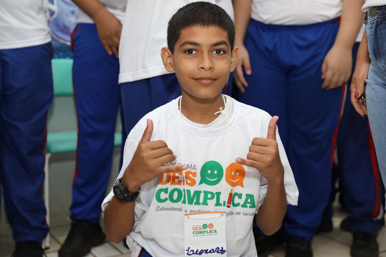 Leonardo Mariano, do 7º ano, acredita que as atividades contribuem para fortalecer o respeito e a convivência entre os colegas