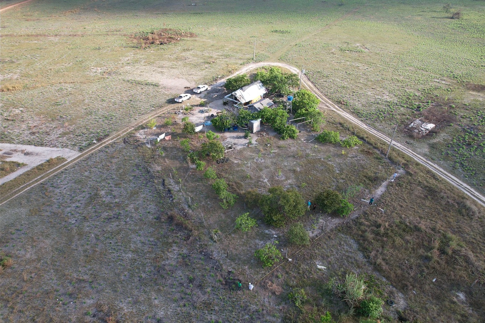 Vista aérea da Vila Vista Alegre, em Caracaraí