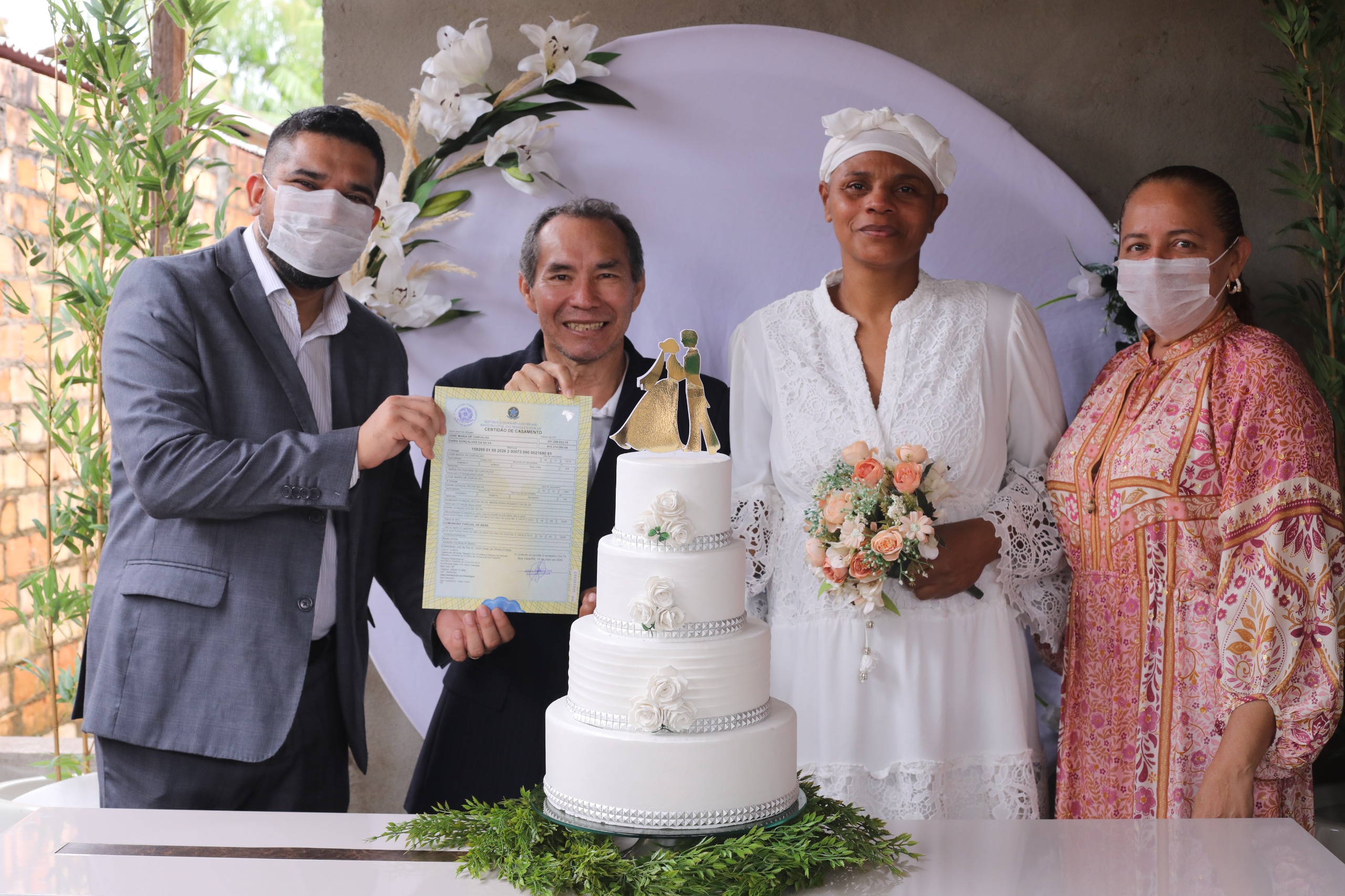 ENFIM, CASADOS!  "Eu sempre quis”, diz noiva em tratamento contra o câncer após cerimônia em casa com apoio da DPE-RR